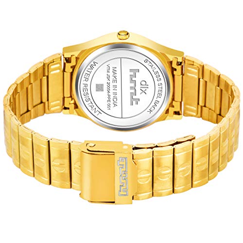 Image of HMT DLX HQ 701, 23k Original Gold Plated Analog with Day and Date Function Watch - for Men