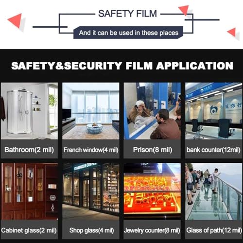 Película de seguridad para ventana transparente 72x100ft miniatura 6