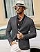 Men's Casual Long Sleeve Blazer Jackets Fashion Modern Western Big and Tall Knit Denim Dress Coat 2 Button Grey XXL