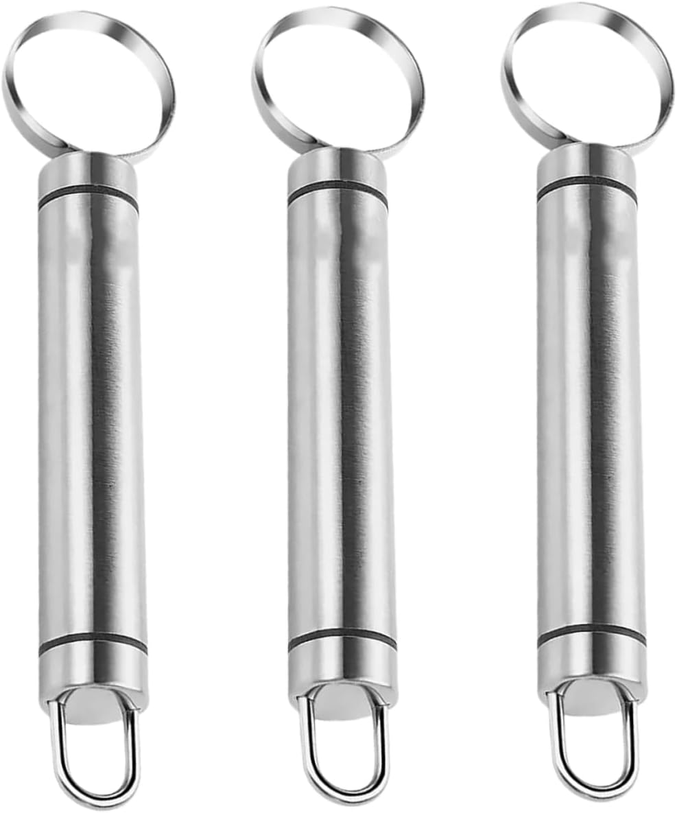 3pcs Stainless Steel Fruit Corer Tool Peach and Pear Core Remover for Effortless Extraction and User-friendly Kitchen Utensil for Cherries and More