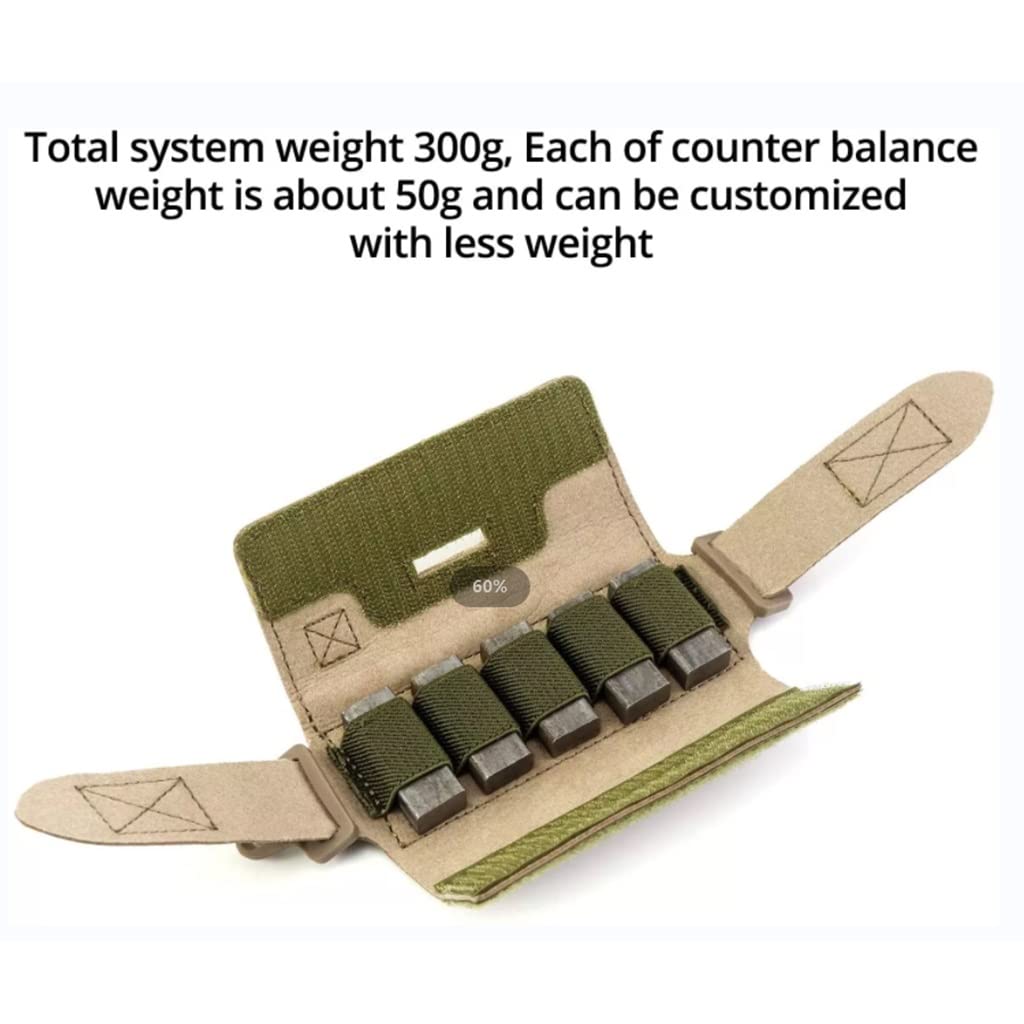 TS TAC-SKY Fast Tactical Helmet Balance Counterweight Bag PJ BJ MH MC Tactical Helmet Balance Bag Waterproof Battery Bag with 5 Lead Pieces Rear Counterweight Bag