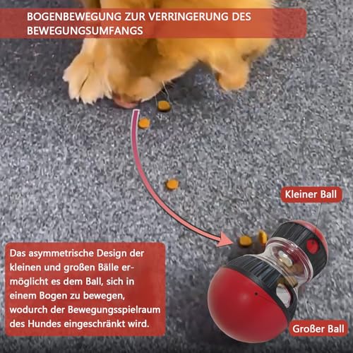 JWTEEE Intelligenzspielzeug für Hunde - Hundespielzeug Intelligenz, Futterball mit Einfacher Befüllung, Perfekt für Indoor & Outdoor Interaktive Aktivitäten - Snackball für Kleine und Mittlere Hunde