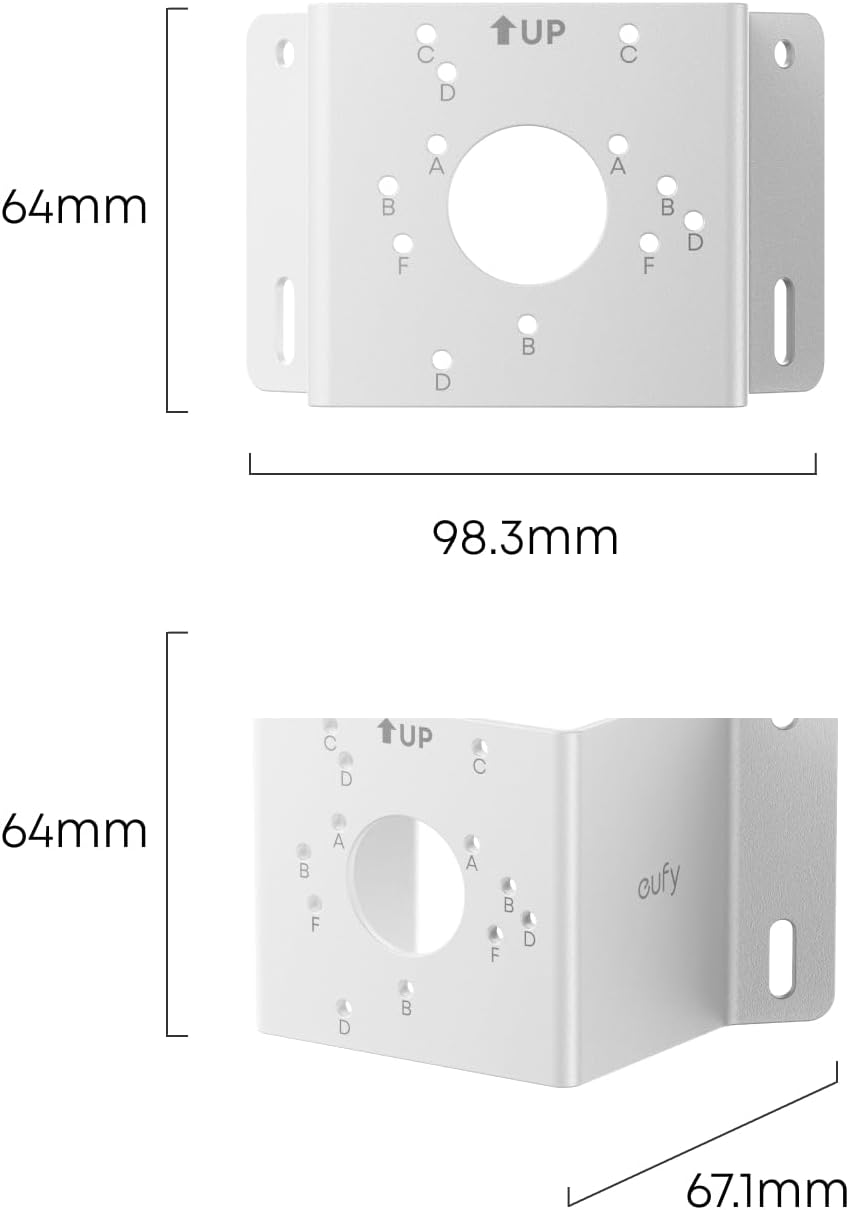 eufy PoE Bullet Security Camera E40 with eufy Corner Mount Bracket (T870B), NVR Add On Cam, 4K UHD, 122° FOV, F1.6 Color Night Vision, 24/7 Recording, Human/Vehicle/Pet AI Detection