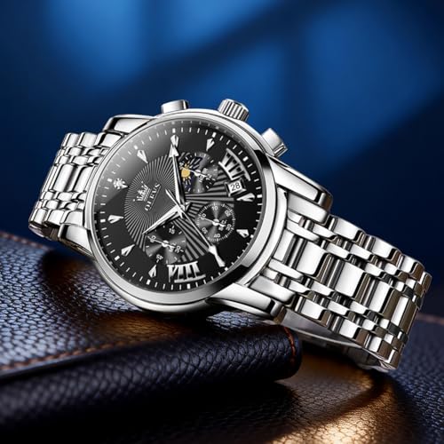 Image of OLEVS Watch for Men Original Chronograph Analog Quartz Waterproof Watch Luxury Premium Businesse Diamond Mens Dress Watches