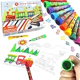 TINYMILLS Train Stamper Marker Set, 10 Pieces