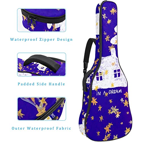 Housse imperméable pour guitare acoustique avec double bandoulière et poche, Multicolore 05, 42.9×16.9×4.7 in… - Les Beatles, Paul McCartney, John Lennon, RIngo Starr, George Harrison Housse imperméable pour guitare acoustique avec double bandoulière et poche, Multicolore 05, 42.9x16.9x4.7 in… – Image 5