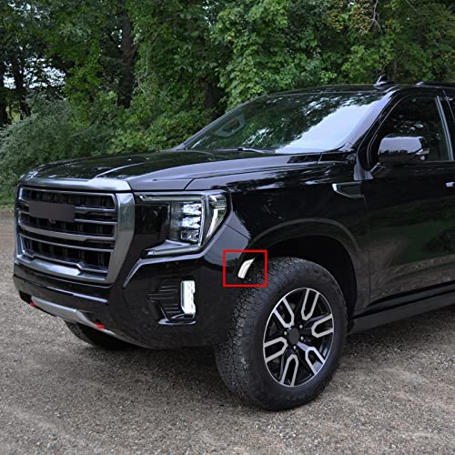 Image of Clear Lens LED Side Marker Lamp Replacement For 2021-2024 Yukon /Yukon Denali /Yukon XL /Tahoe /Escalade /Suburban /Escalade ESV Driver Passenger Side markers Lamp White Front Fender Light