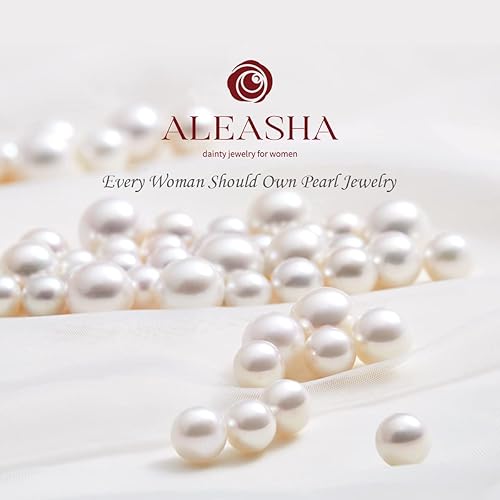 Miniatura 7 de Aleasha 8mm Faux Pearl Necklace Earrings Set for Women Round White Pearl Zirconia Earring Brides Wedding Jewelry Gifts