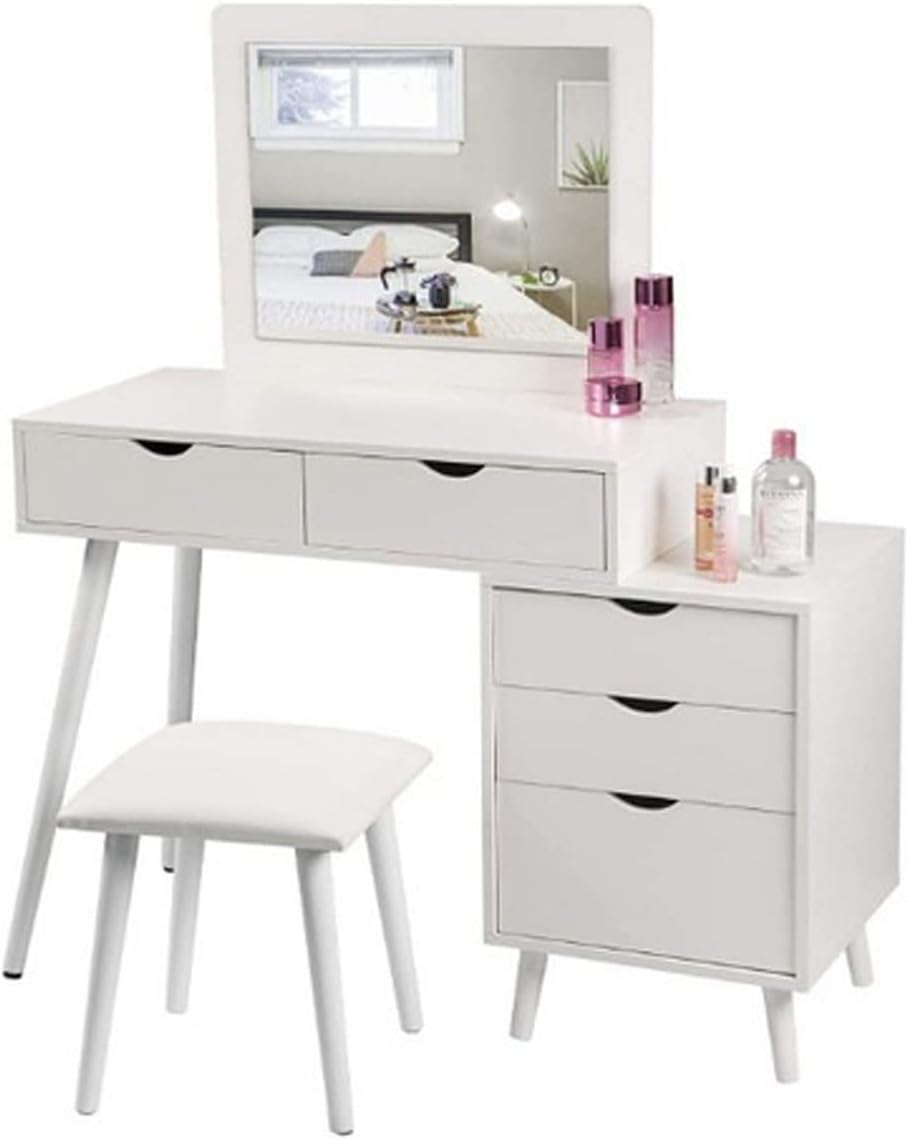 Vanity Benches 5 Drawers Removable Dressing Table Dressers for Bedroom Drawer Type Minimalist Locker Side Table Furniture 80 * 40 * 125cm HWC
