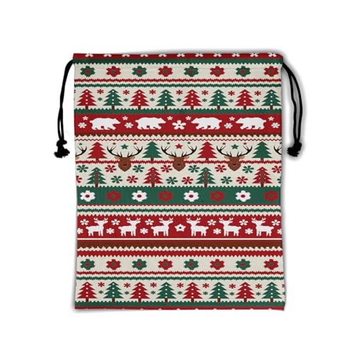 Image of Holiday Deer Gymnastics Grip Bag Pine Tree Decor Adjustable Storage Pouch Bag for Holding