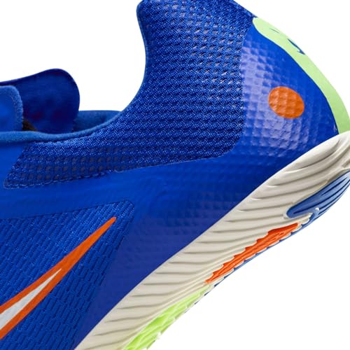 Nike Rival Sprint Track & Field Sprinting Spikes (DC8753-401, Racer Blue/Lime Blast/Safety Orange/Wh