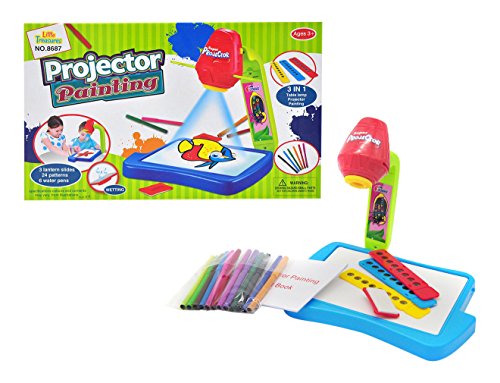 Little Treasures Projector Learning/Drawing Painting Set, Projecting Images to Help Kids Trace