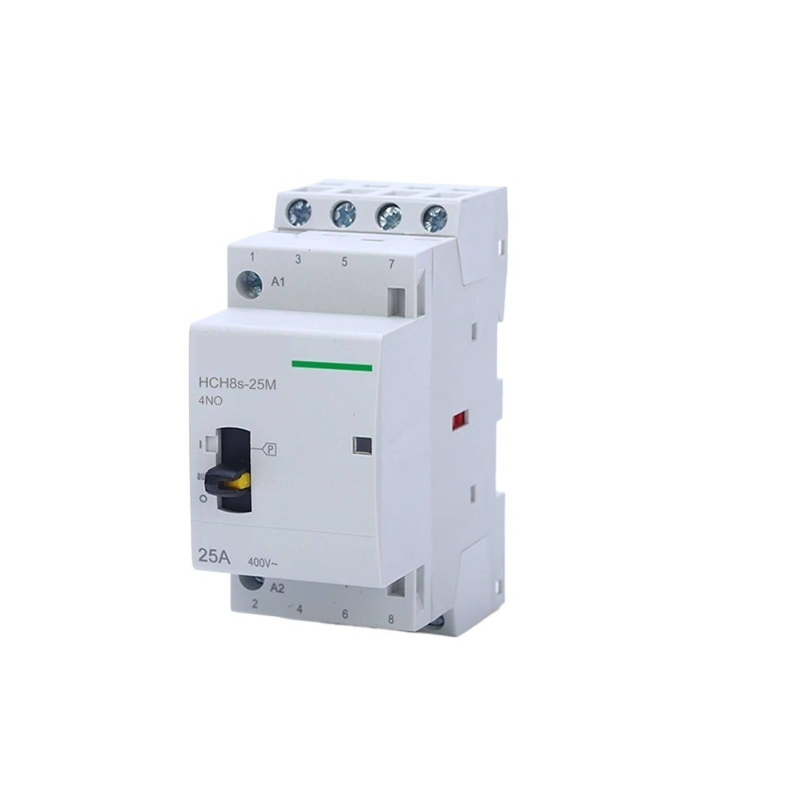 HCH8s-25M 4P 16A 20A 25A 24V 110V 220V szyna DIN domowy AC modułowy stycznik z przełącznikiem ręcznym 4NO 2NO2NC lub 4NC (4P 25A 2NO2NC 230V)