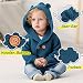 mimixiong Bebé niño de Abrigo Capa Chaqueta otoño Invierno Encapuchados Ropa Caliente(Azul,6-12...