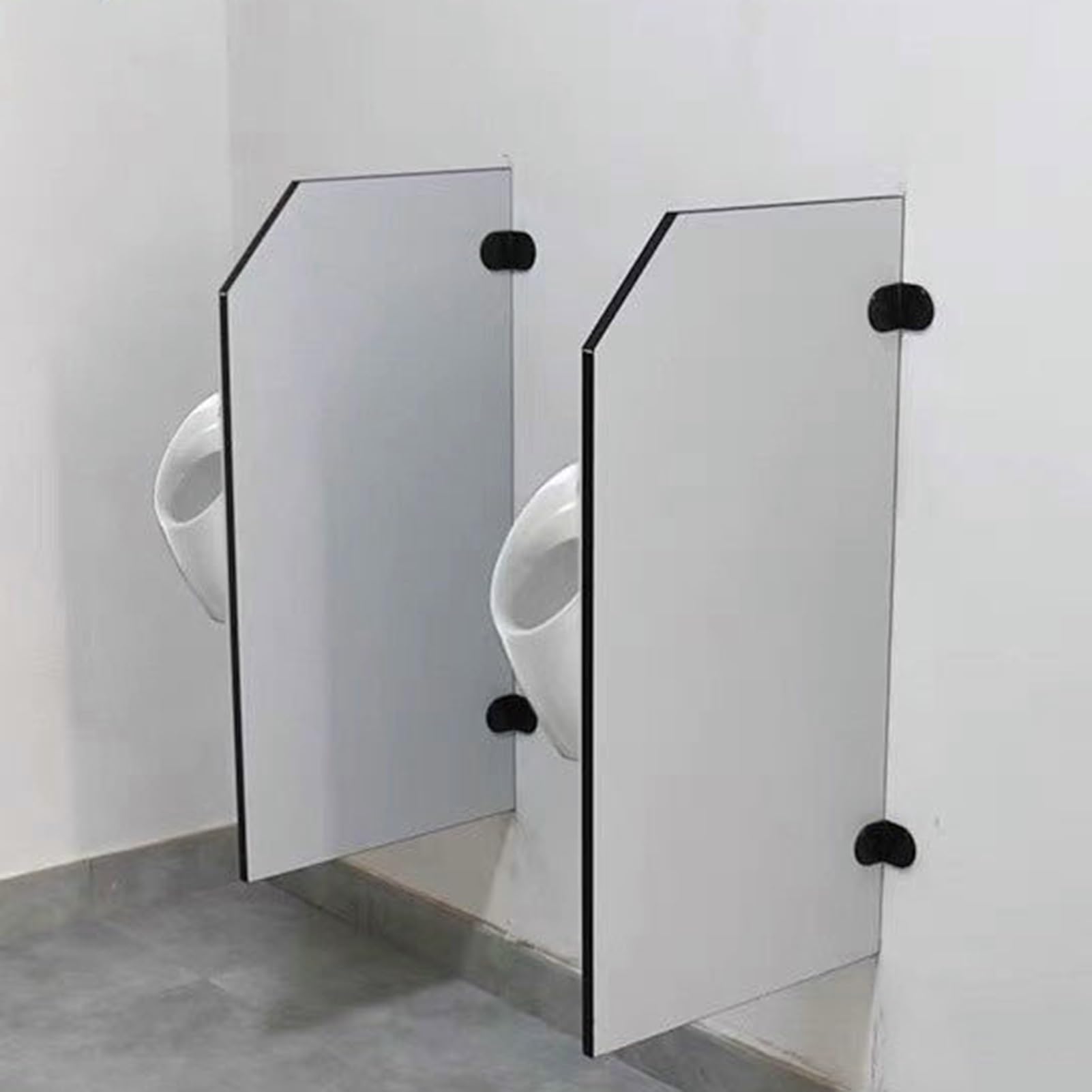 Pantalla para orinal y partición de inodoro de pared para baños públicos lote de 4 piezas