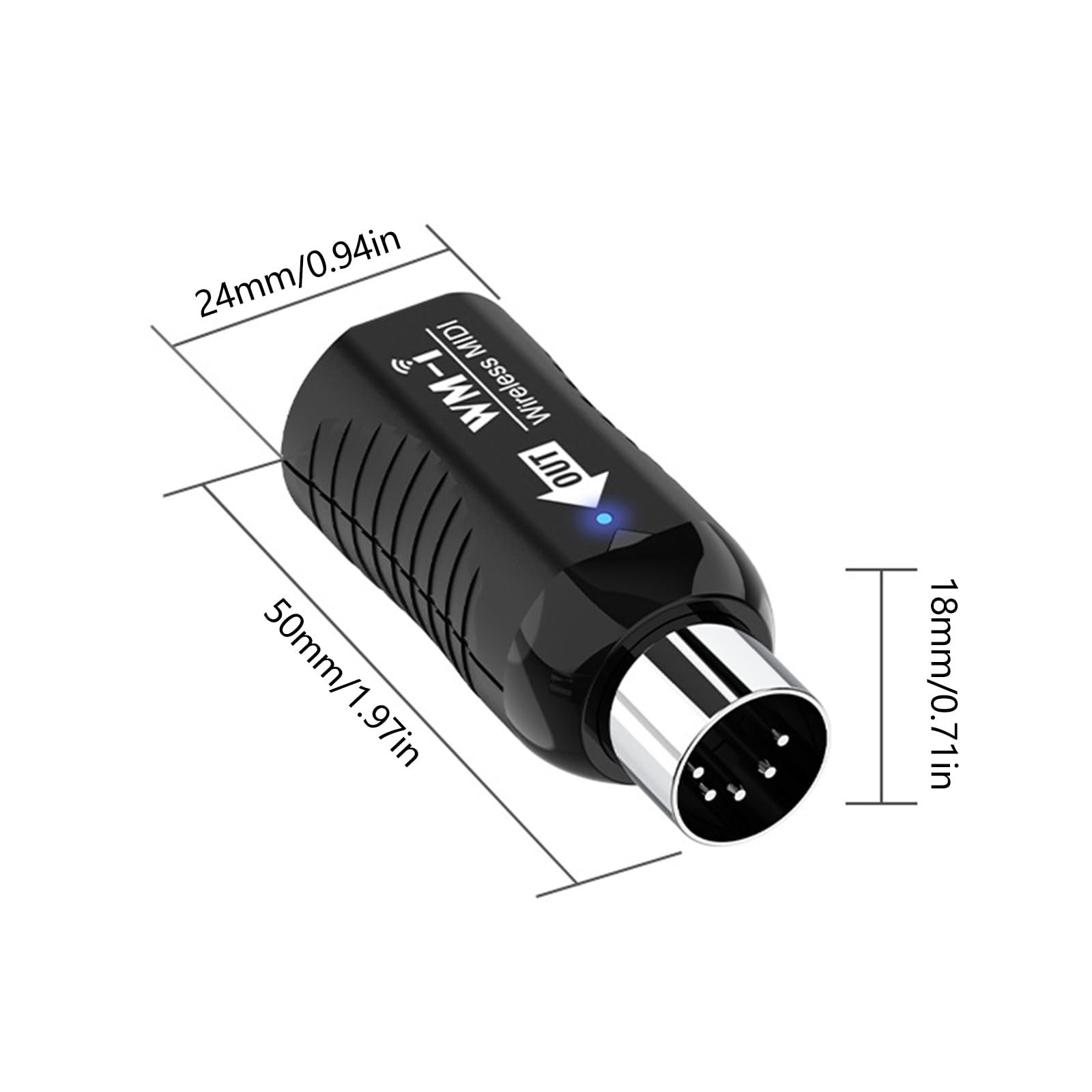 MIDI receptor de sonido inalámbrico para guitarra transmisor de baja latencia adaptador MIDI inalámbrico driver MIDI fácil de usar