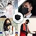 100Pcs Black Disposable Face Mask, 3 Ply Black Face Masks with Soft Elastic Ear loops