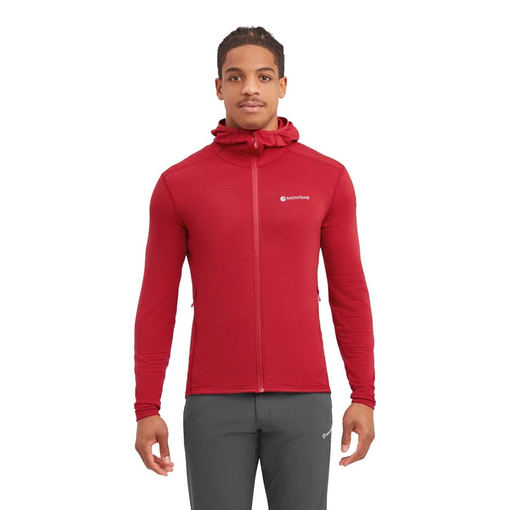 Montane Men's Multicoloured Sweatshirt Brand Model Protium Lite Hoodie Acer Red L
