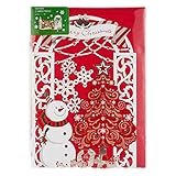 LILANPING Grußkarte Weihnachtskarte mit Umschlag und Kleiner Gruß-Karte (1 Pack) auf Convey Wärmen Sie Wünsche