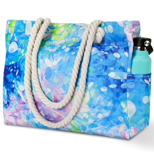Image of Tavaleu Beach Bags for Women - Large Beach Tote Bag, Women Sandproof Pool Bag for Pool Gym Grocery Travel