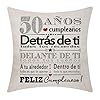 50 cumpleaños Regalo para las mujeres Hombres Fundas de cojín para 50 años 50 cumpleaños feliz cumpleaños Inspirational cumpleaños Funda de cojín para la esposa Marido Mamá Papá Amigos Tío Colegas(50)