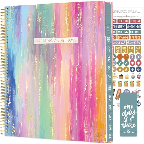 bloom daily planners 2026-2027 Planner (8.5 x 11) 13 Month Academic Year Organizer (July 2026 - July 2027) - Weekly & Monthly Agenda Book with Stickers & Tabs - Creating a Life I Love