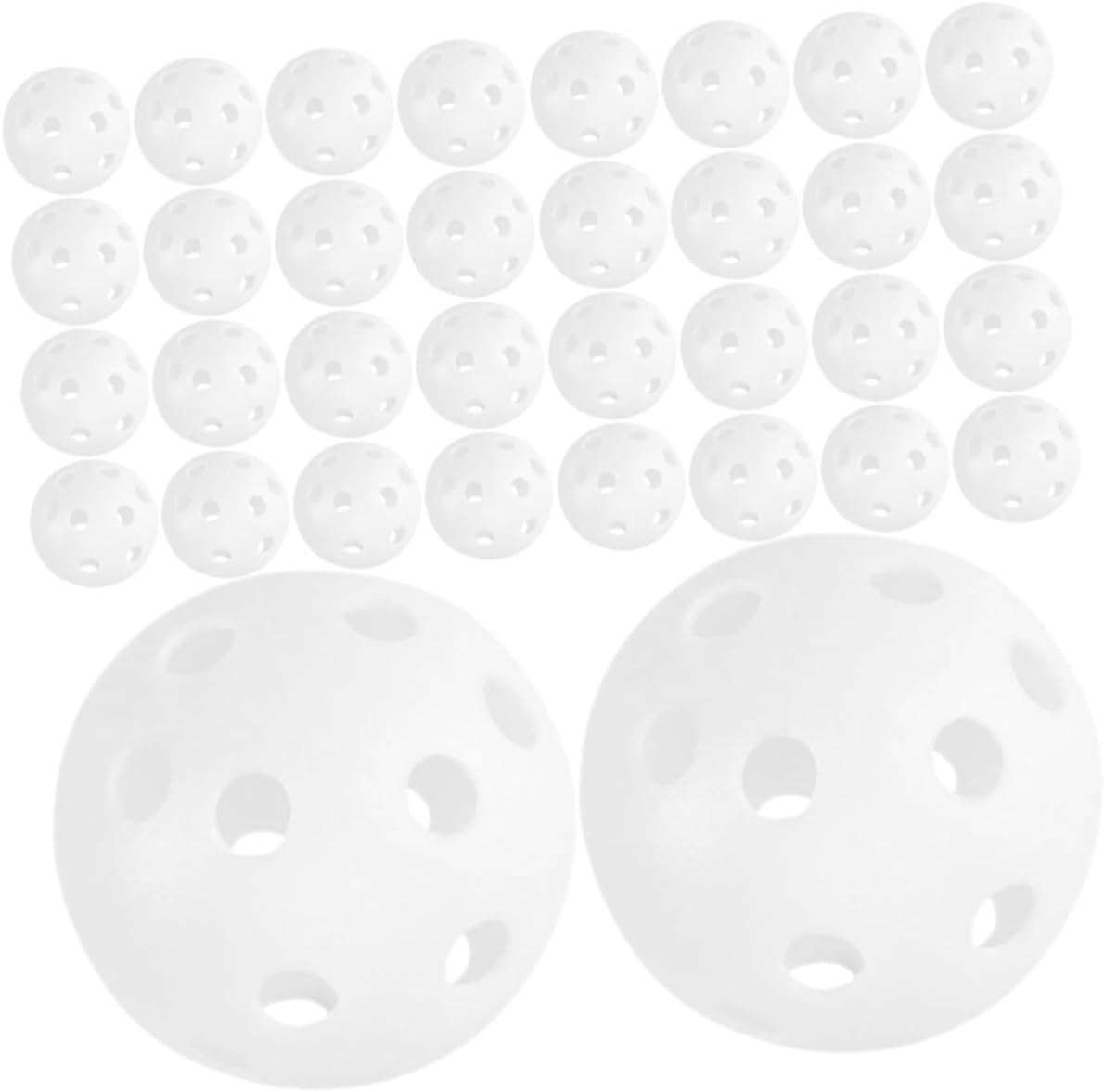 DECHOUS 100pcs Plastic Airflow Hollow Golf Practice Balls for Driving Range Swing Training Lightweight Design for Use for Beginners