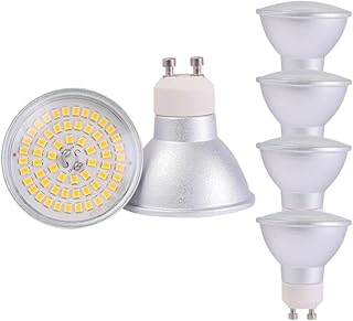 CIKAMIO 6-Packs MR16 GU10 5W 120V led spotight 6000K Cool White Equivalent to 50W Halogen Bulb GU10 Bulb Replacement for Track Lighting, GU10 LED Bulbs for Kitchen.Living Room (Cool White 6000K)