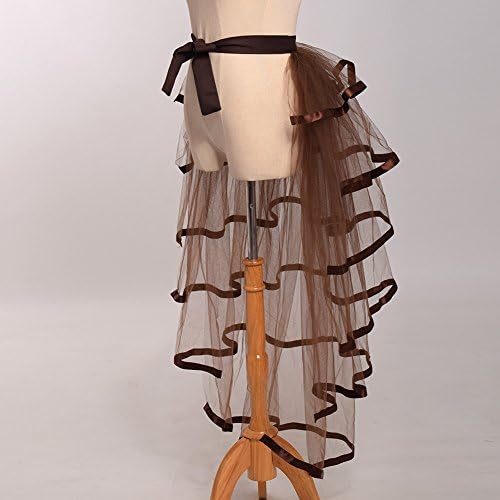 GRACEART Steampunk zwarte bustle tutu riem, kanten onderrok, Oranje, One size