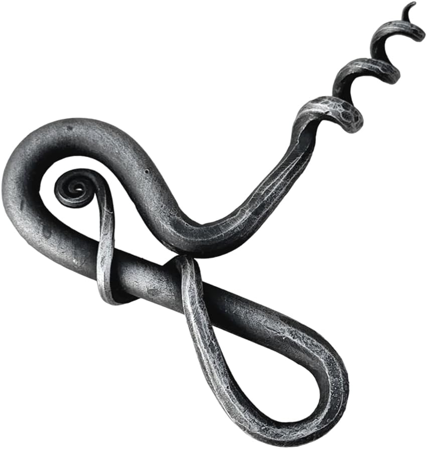 LIVING IDEAS ワインボトルオープナー 手鍛造 ツイストハンドル コルクスクリュー ワインボトルオープナー 錬鉄製 手作り