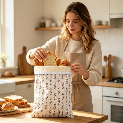 Bolsa para pan reutilizable con gran almacenamiento para un horneado siempre tierno 3