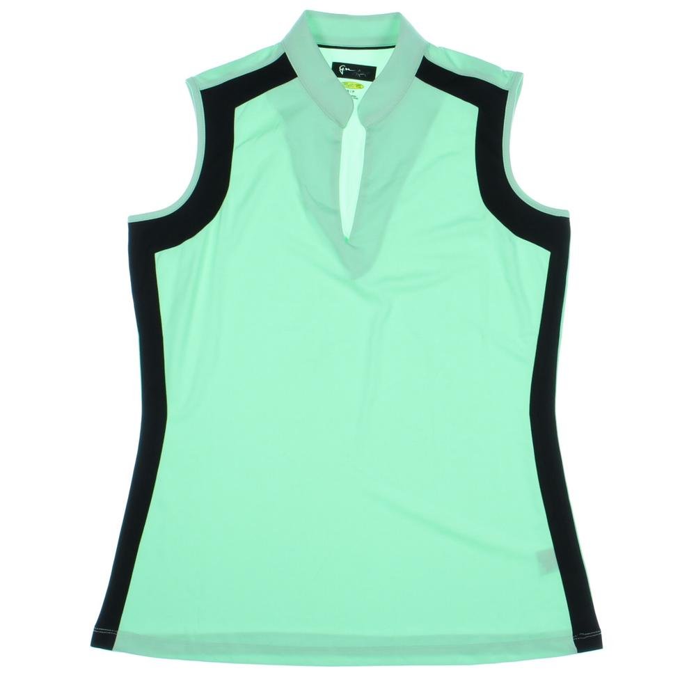 Greg Norman Collection Women's Sleeveless Color Block Polo Shirt