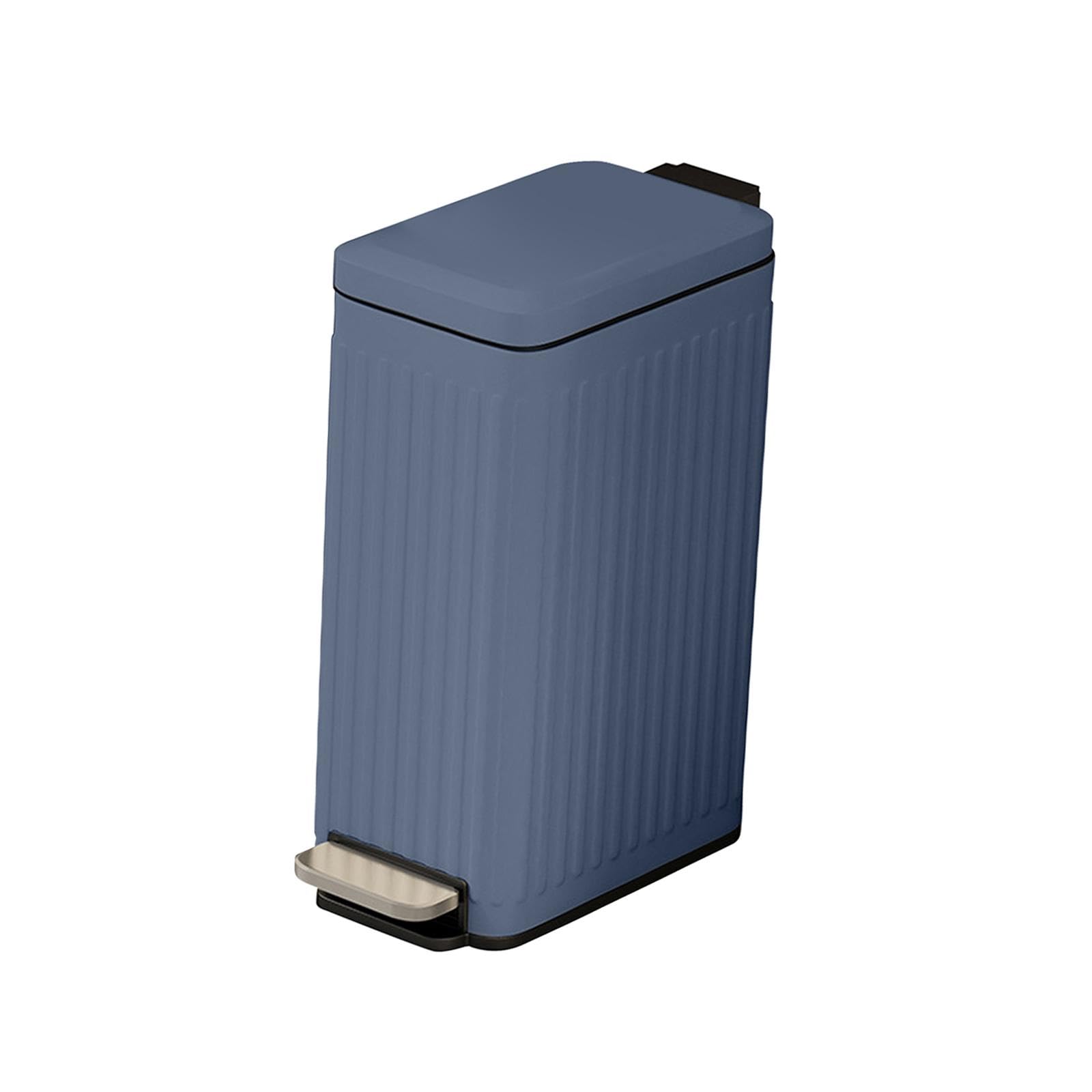 CALANDIS® Bathroom Trash Can with Lid Organizer Slim for Bathroom Entryway Living Room Gray Stripe | Trash Cans & Wastebaskets | Household Supplies & Cleaning 2