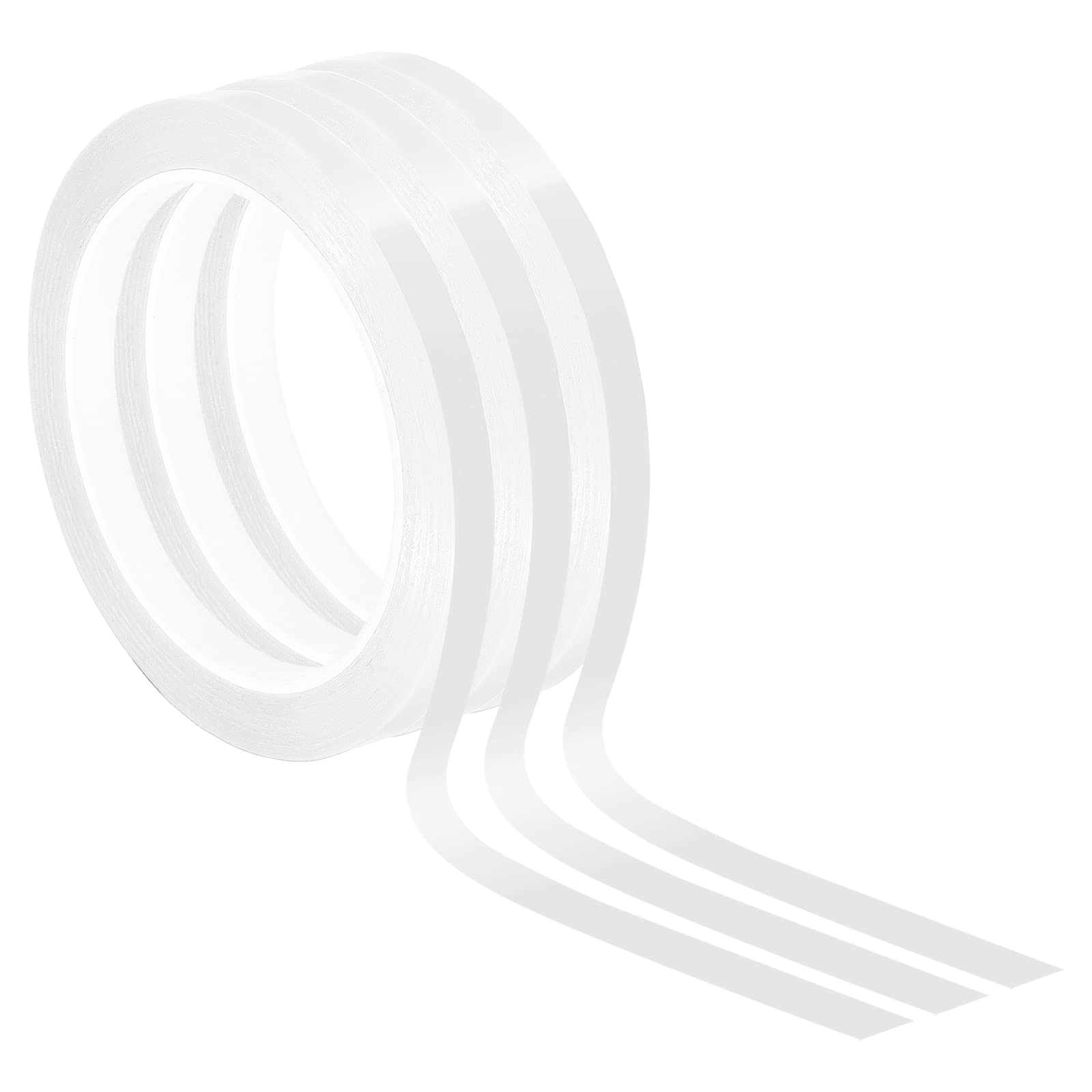 PATIKIL Whiteboard Tape 8mm X 66m, 3 Pack Thin Dry Erase Tape for Graphic Chart Marking DIY Art White