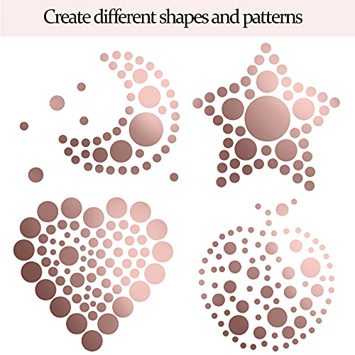 264 Pieces Polka Dot Wall Decals Dot Wall Stickers For Girls Bedroom Living Room Nursery Kids Bedroom Classroom Decor (Rose Gold) #TOP4