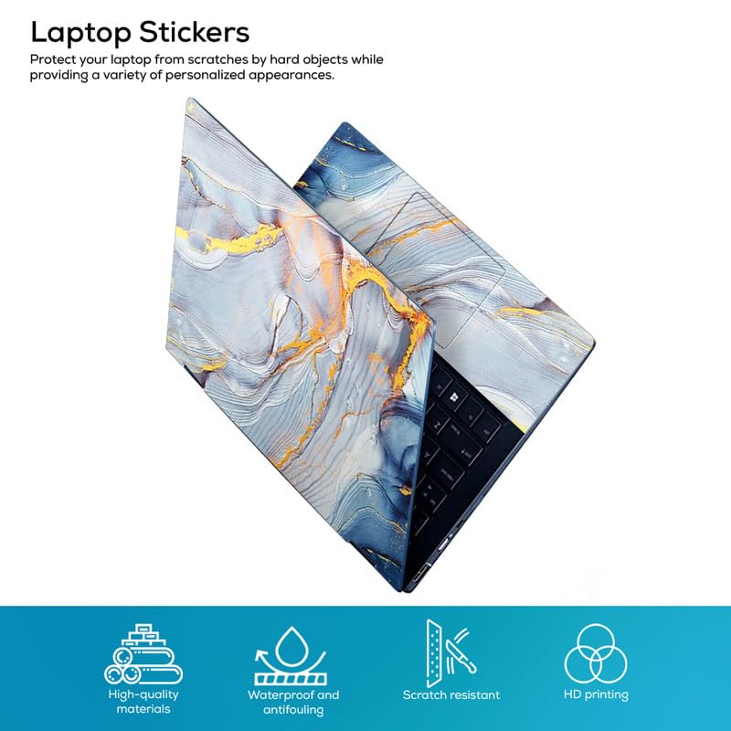 Image of Marbel D27 Top+Wrist Pad Vinyl Laptop Skin /Sticker /Cover for 15 to 15.6 Inches Laptops Laminated-Removable-HD Quality Compatible for Hp-Dell-Sony-Lenovo-Asus etc.(15x10 Inches)