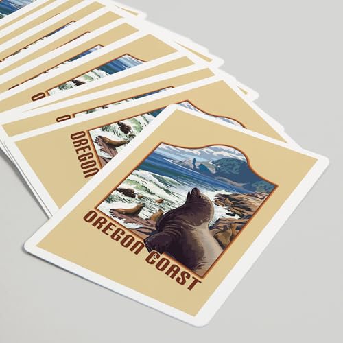 Lantern Press Oregon, Naipes Póker de 52 cartas miniatura 5