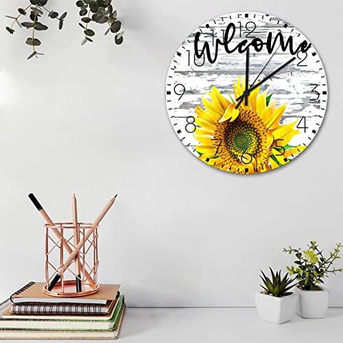 Horloge murale en bois décorative pour cheminée et salle de bain - 4