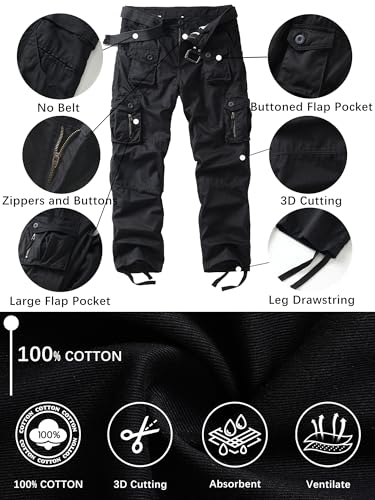 Men's Cargo Work Pants Cotton Casual Wild Outdoor Ripstop Camo Trousers with 9 Pockets3
