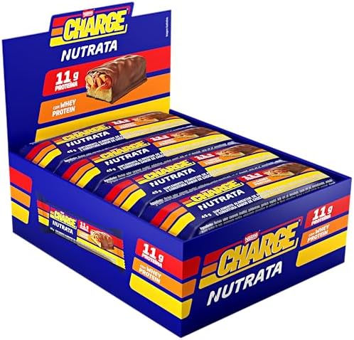 BARRA PROTEICA NUTRATA CHARGE BAR DISPLAY C/ 12 UN | 11g de prote...