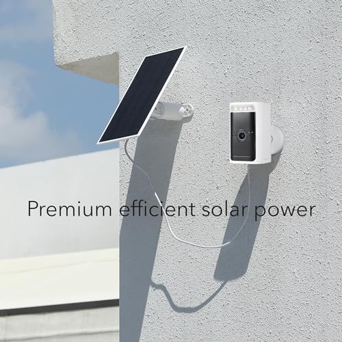 Wasserstein Solar Panel (2W 5V) Compatible with Wyze Cam Pro - Continuous Power for Your Surveillance Camera (White) (Camera NOT Included) - Thumbnail 2