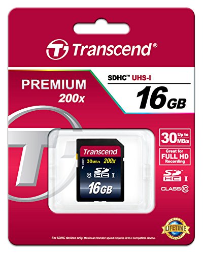 Transcend TS16GSDHC10 Scheda di Memoria SDHC da 16...