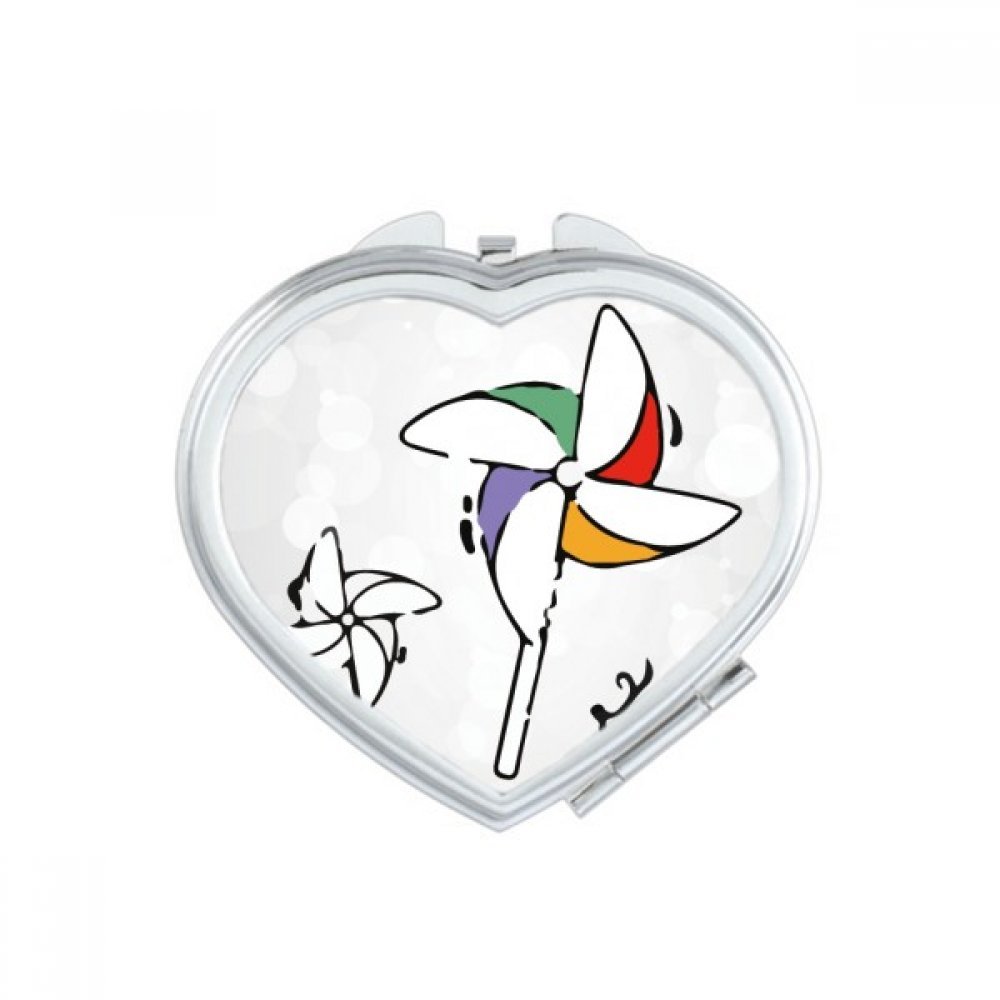 Miroir de poche arc-en-ciel compact et mignon pour maquillage nomade