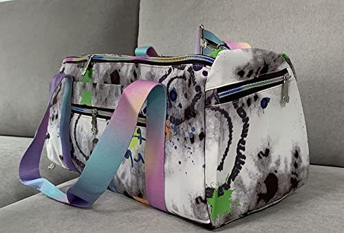 Girl's Ballet Dance Sports Gym Duffel Bag Small Weekender Ovenight Travel Carry On Tote (Freedom)4