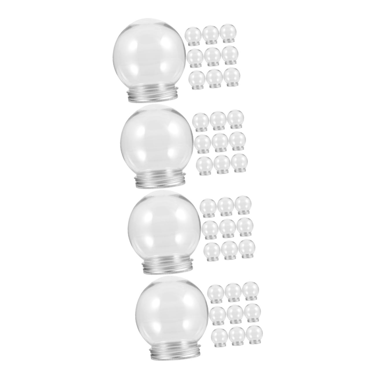 Alipis 40 Pièces Boule D'Ornement À Remplir Kit De Boule À Neige Bricolage Boules À Neige en Plastique pour Enfants Boules en Plastique Remplissables Globes d'eau Boules À Neige