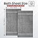 Infinitee Xclusives– Luxury Bath Sheets Towels – 2 Pack 600 GSM (35X70 Inches)– 100% Ring Spun Cotton Large Bath Towels for Bathroom (Charming Grey, Bath Sheet Pack of 2)