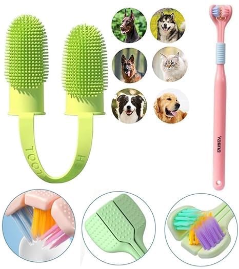 See full amazon price history chart for NIVAKINI Three Sided & Two Finger Design Dog Toothbrush Combo, Dog, Cat, Pet, Puppy Teeth Cleaning Set Portable Soft Bristles for Easy Dental Care Toothbrush Suitable for Dogs, Cat NIVAKINI Three Sided & Two Finger Design Dog Toothbrush Combo, Dog, Cat, Pet, Puppy Teeth Cleaning Set Portable Soft Bristles for Easy Dental Care Toothbrush Suitable for Dogs, Cat (B0CMQRRBKX) Amazon Price History, Amazon Price Tracker