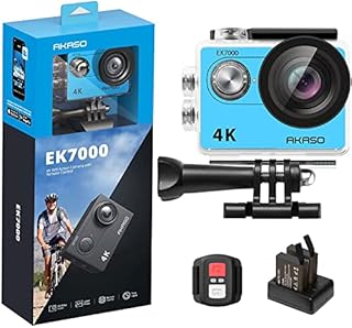 AKASO EK7000 4K30FPS Action Camera - 20MP Ultra HD Underwater Camera 170 Degree Wide Angle 98FT Waterproof Camera with Accessory Kit - Blue