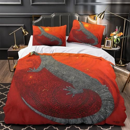 Housse de couette lion 3D super douce parure lit microfibre résistante - 2