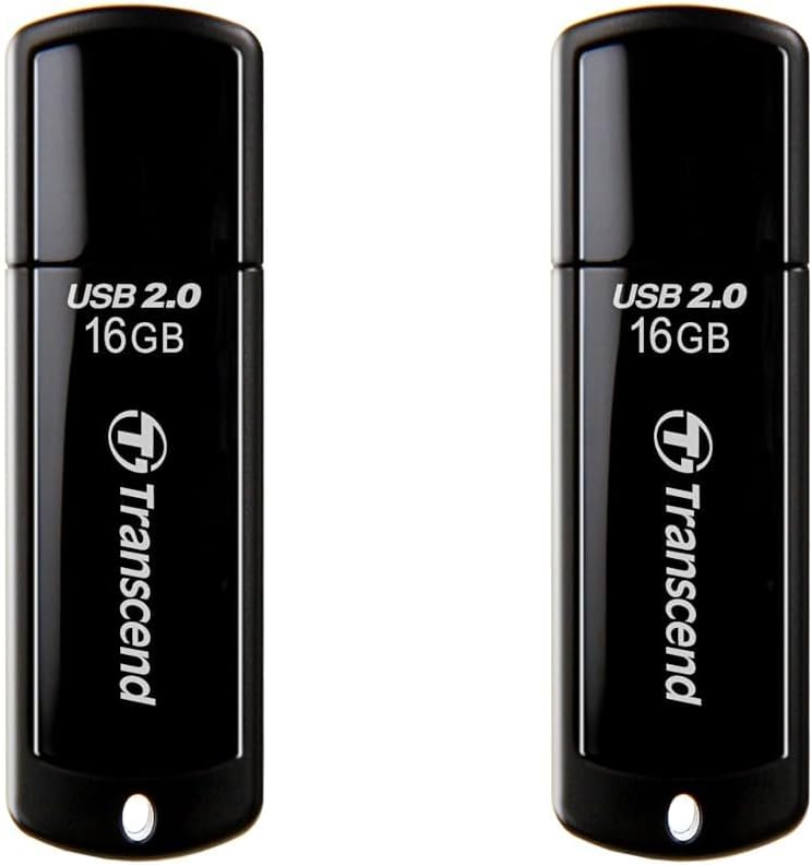 Transcend 16GB JetFlash 350 USB 2.0 USB Stick TS16GJF350 (Pack of 2)